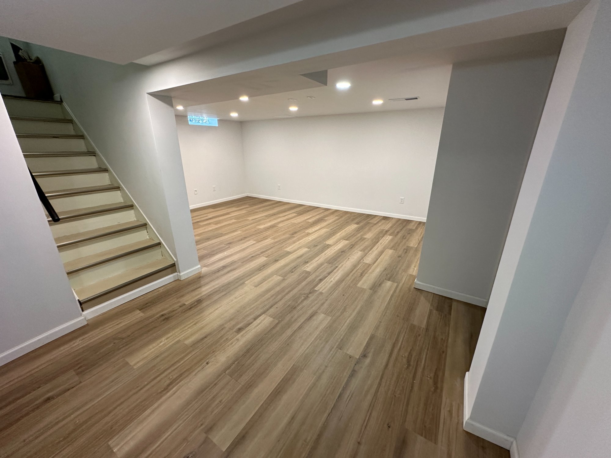 After — staircase and open space