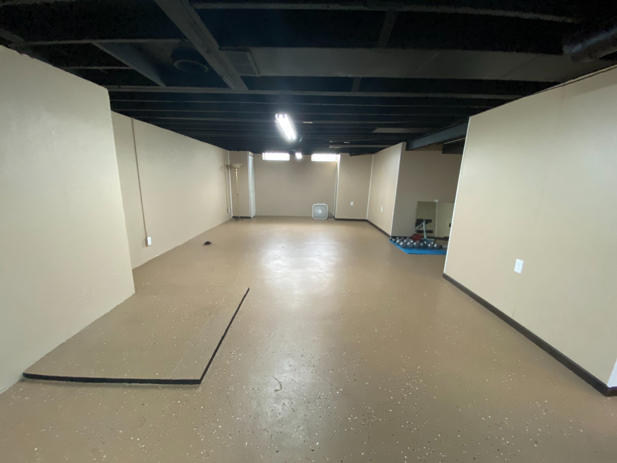 Before — main basement space